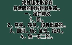 絕處逢生是什么意思