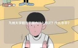 九州大學相當于國內什么檔次？什么水平？