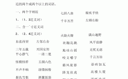 四字成語近義詞
