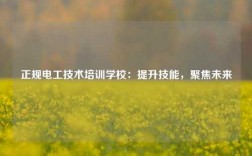 正規電工技術培訓學校：提升技能，聚焦未來