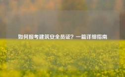 如何報考建筑安全員證？一篇詳細(xì)指南