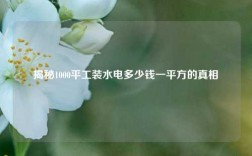 揭秘1000平工裝水電多少錢(qián)一平方的真相
