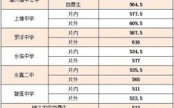 永嘉楠江中學分數線