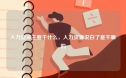 人力資源主要干什么，人力資源說白了是干嘛的