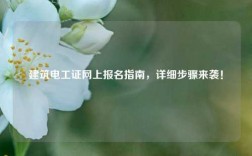 建筑電工證網(wǎng)上報名指南，詳細步驟來襲！