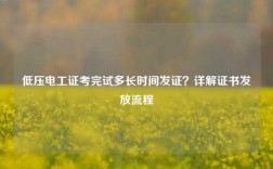 低壓電工證考完試多長時間發證？詳解證書發放流程