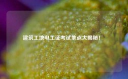 建筑工地電工證考試地點大揭秘！ 