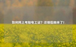 如何網(wǎng)上考取電工證？詳細(xì)指南來(lái)了！