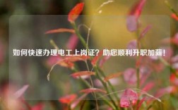 如何快速辦理電工上崗證？助您順利升職加薪！