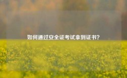 如何通過安全證考試拿到證書？