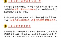 自考需要多少