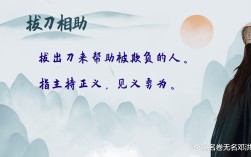 拔刀相助的解釋_近義詞_反義詞