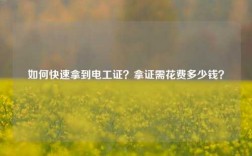如何快速拿到電工證？拿證需花費多少錢？