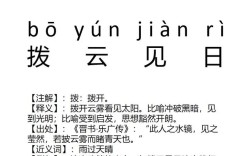 撥云睹日是什么意思_近義詞_來源