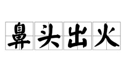 鼻頭出火的意思_釋義_出處