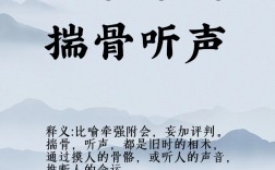 揣骨聽聲是什么意思_近義詞_來源