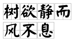 樹欲靜而風不停的解釋_近義詞_反義詞