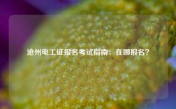 滄州電工證報名考試指南：在哪報名？