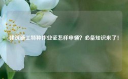 建筑施工特種作業證怎樣申領？必備知識來了！