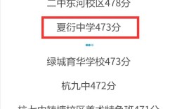 夏衍中學分數線