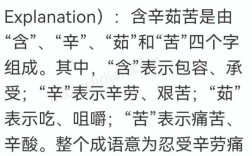 茹苦含辛的解釋_近義詞_反義詞