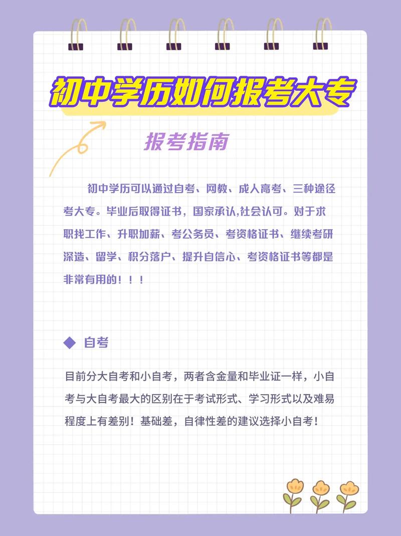 初中學(xué)歷怎么報考大專-圖1