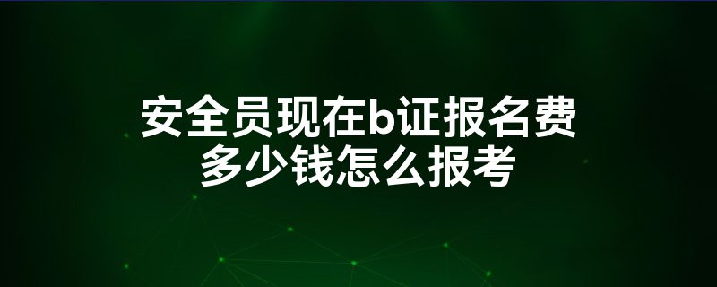 b證報(bào)名費(fèi)多少錢-圖1