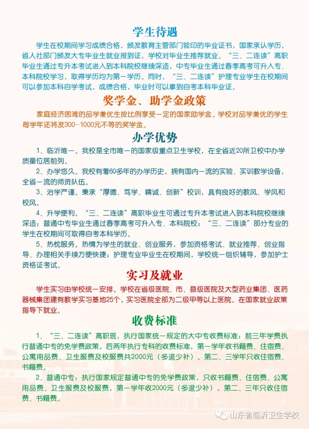 臨沂衛校學費一年大概多少-圖1