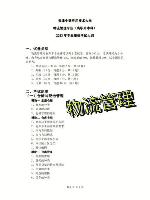 物流管理專(zhuān)升本考什么科目-圖1