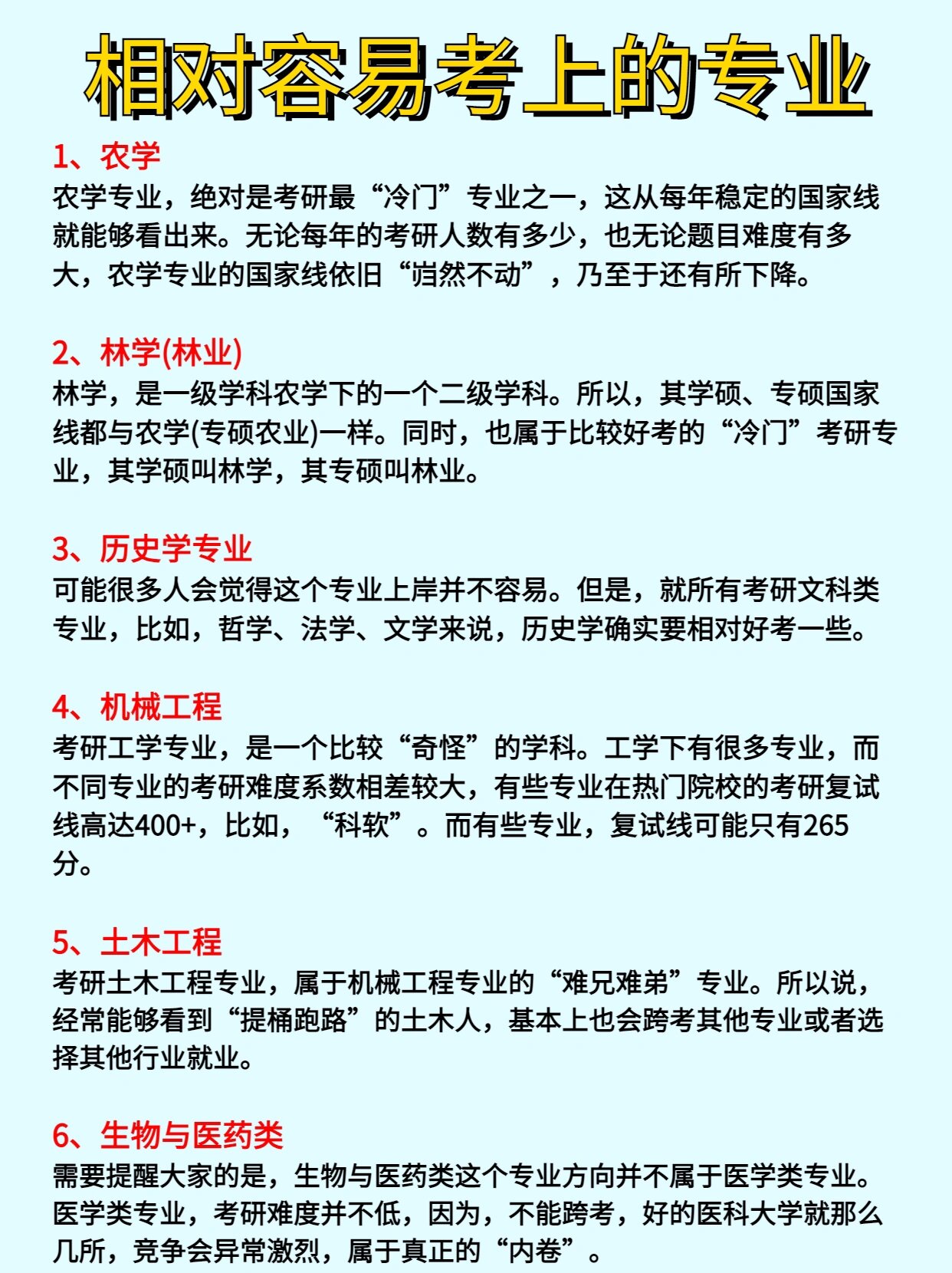 考研最容易上岸的專業-圖1