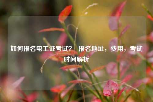如何報名電工證考試？  報名地址，費用，考試時間解析-圖1