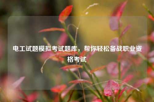 電工試題模擬考試題庫，幫你輕松備戰職業資格考試-圖1