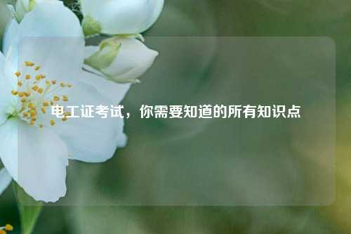 電工證考試，你需要知道的所有知識點-圖1