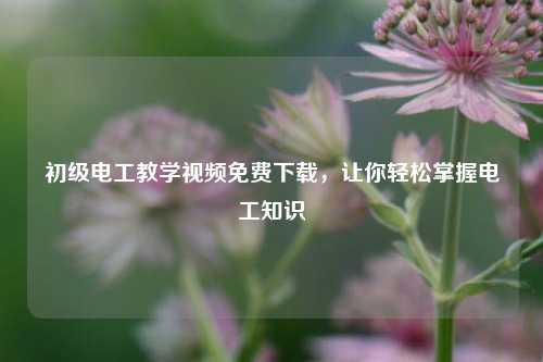 初級電工教學(xué)視頻免費(fèi)下載，讓你輕松掌握電工知識-圖1