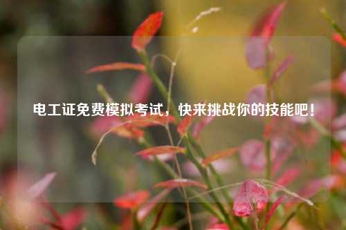 電工證免費模擬考試，快來挑戰你的技能吧！-圖1