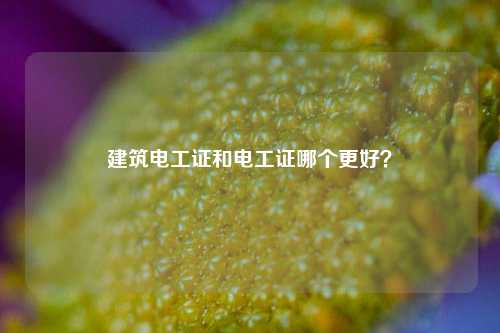 建筑電工證和電工證哪個更好？-圖1
