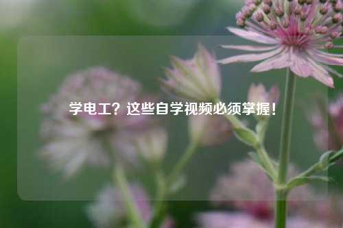學電工？這些自學視頻必須掌握！-圖1