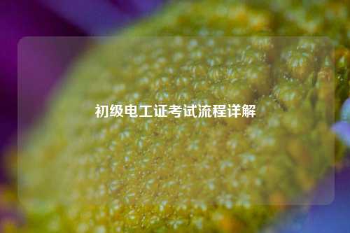 初級電工證考試流程詳解-圖1