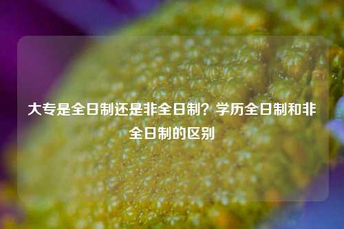 大專是全日制還是非全日制？學歷全日制和非全日制的區別-圖1